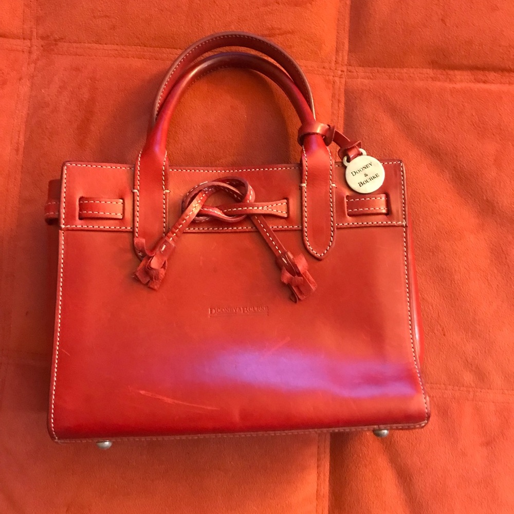 Dooney & Bourne red leather mini satchel